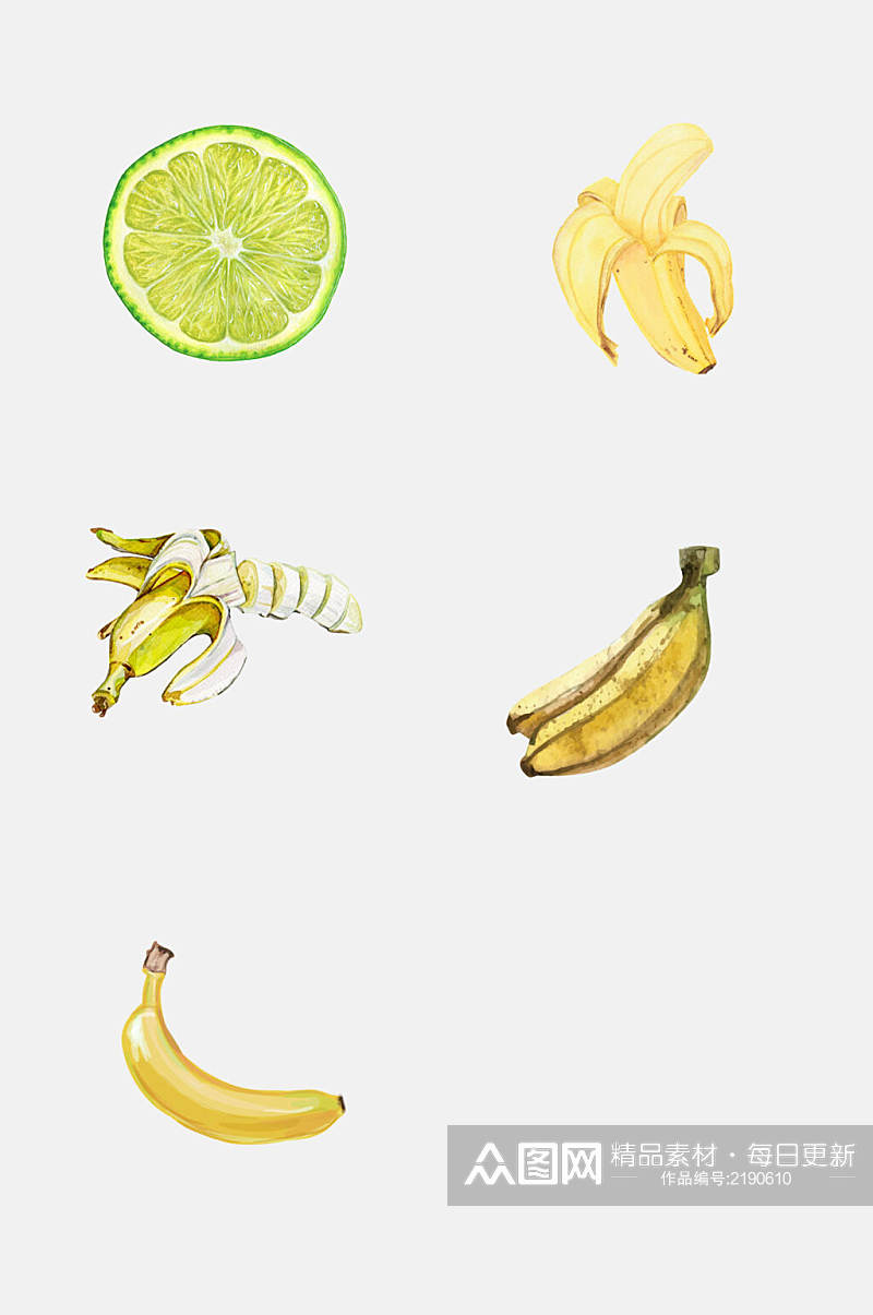 香蕉水果设计元素素材