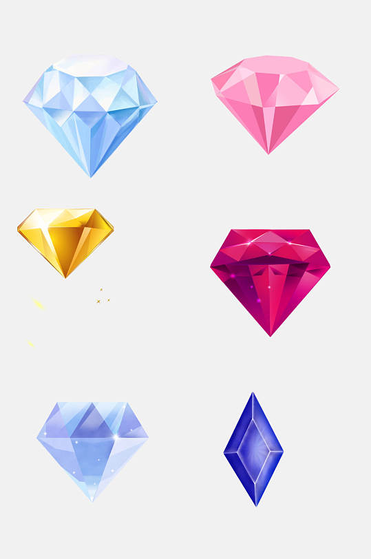简洁珠宝钻石宝石免抠元素