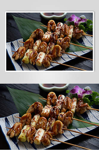 鲜香美味串串日式料理摄影图片