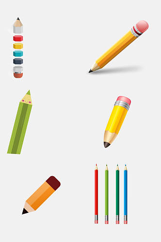 彩色笔铅笔免抠元素