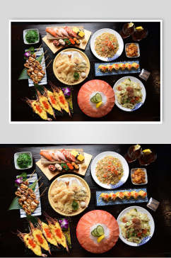 海鲜盛宴日式料理摄影图片