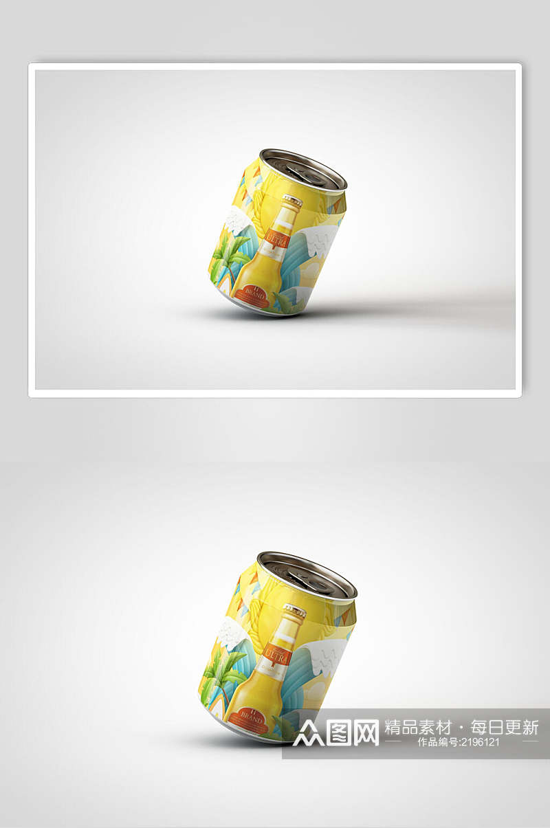 饮品易拉罐饮料瓶样机效果图素材