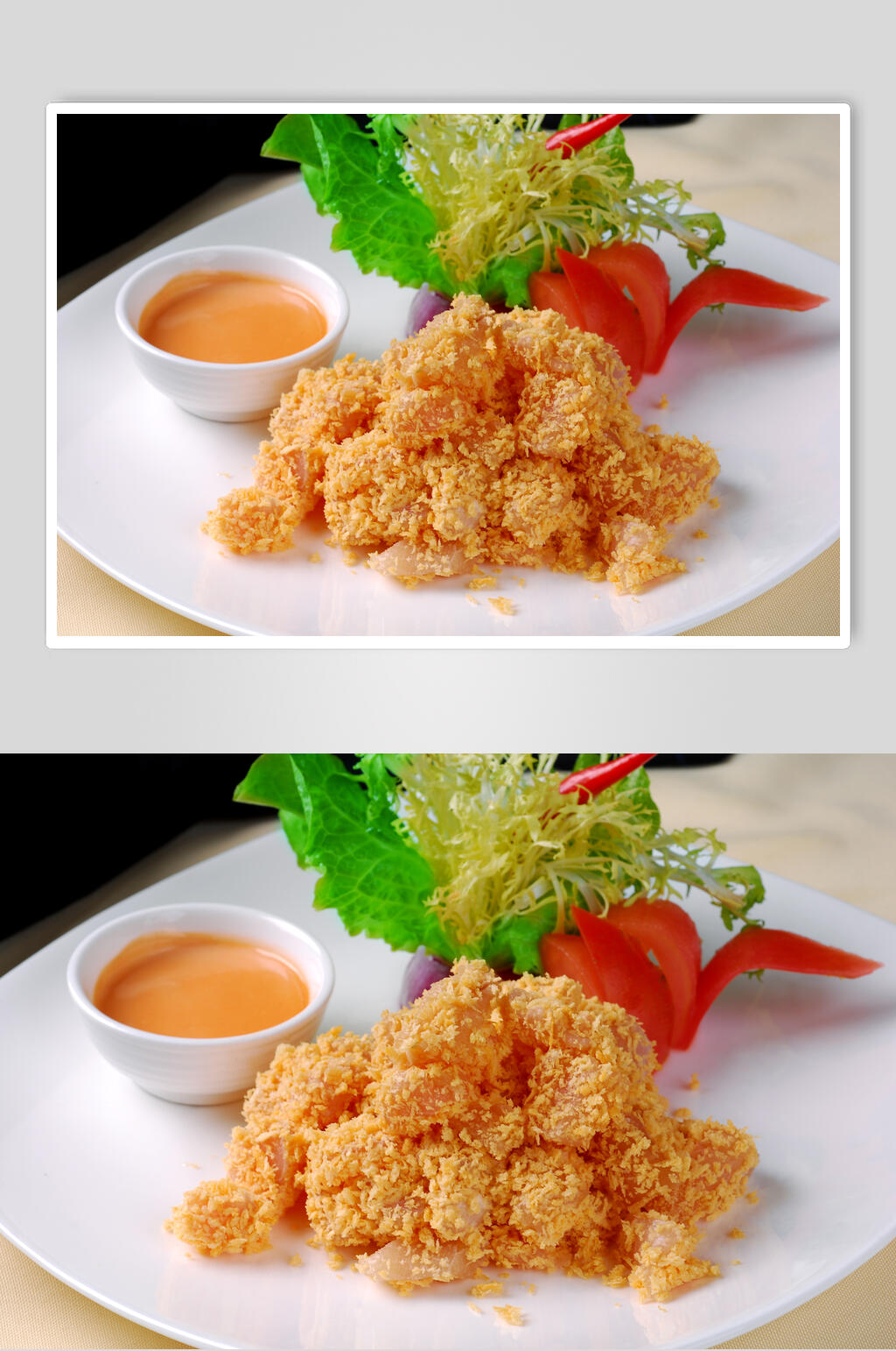 风情小吃香炸鸡米花食品高清图片素材
