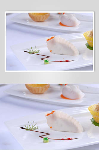 小吃酱肉饺摄影图