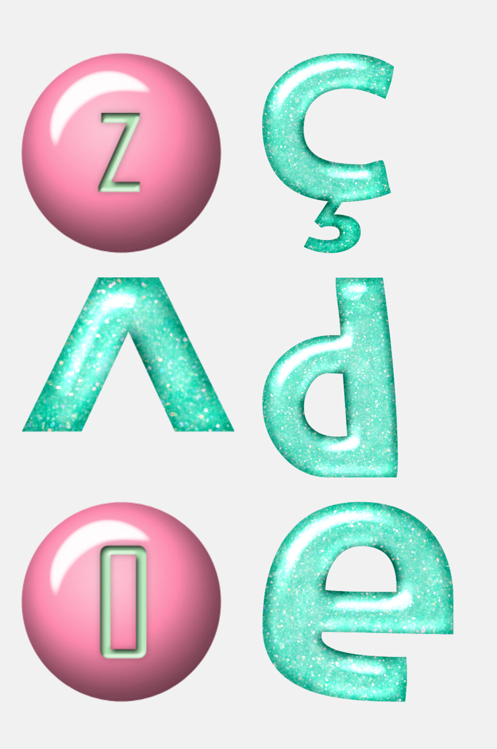 大气立体数字字母免抠元素素材