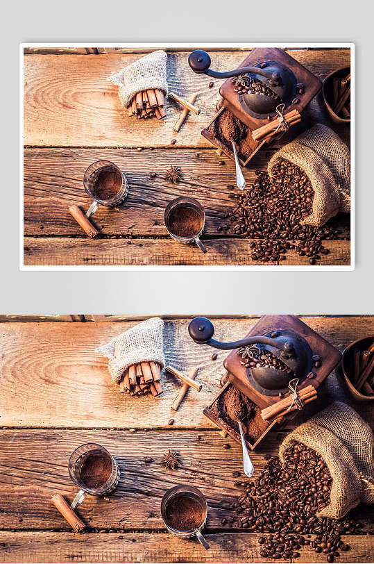 欧美风时尚咖啡豆咖啡海报食品摄影图片