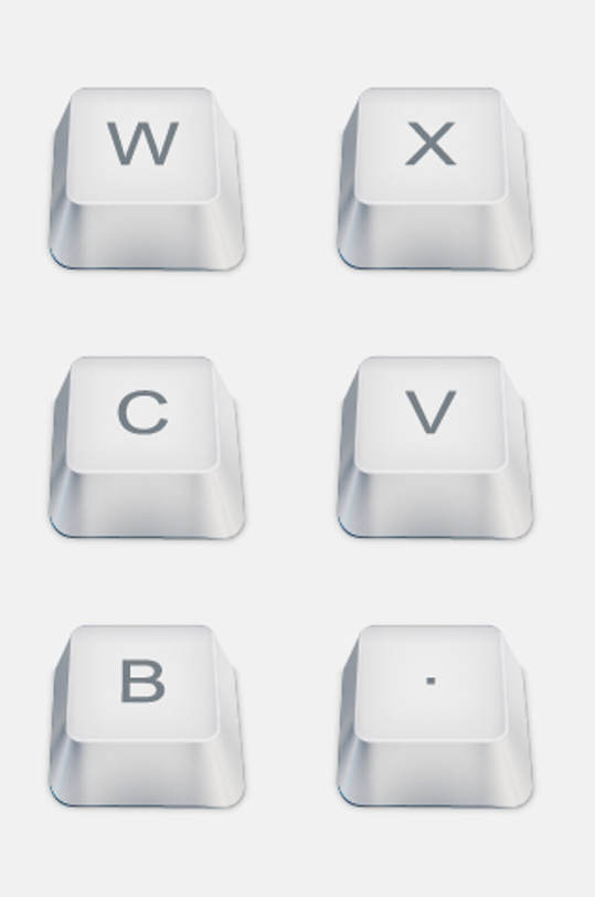 电脑外设键盘按键免抠元素