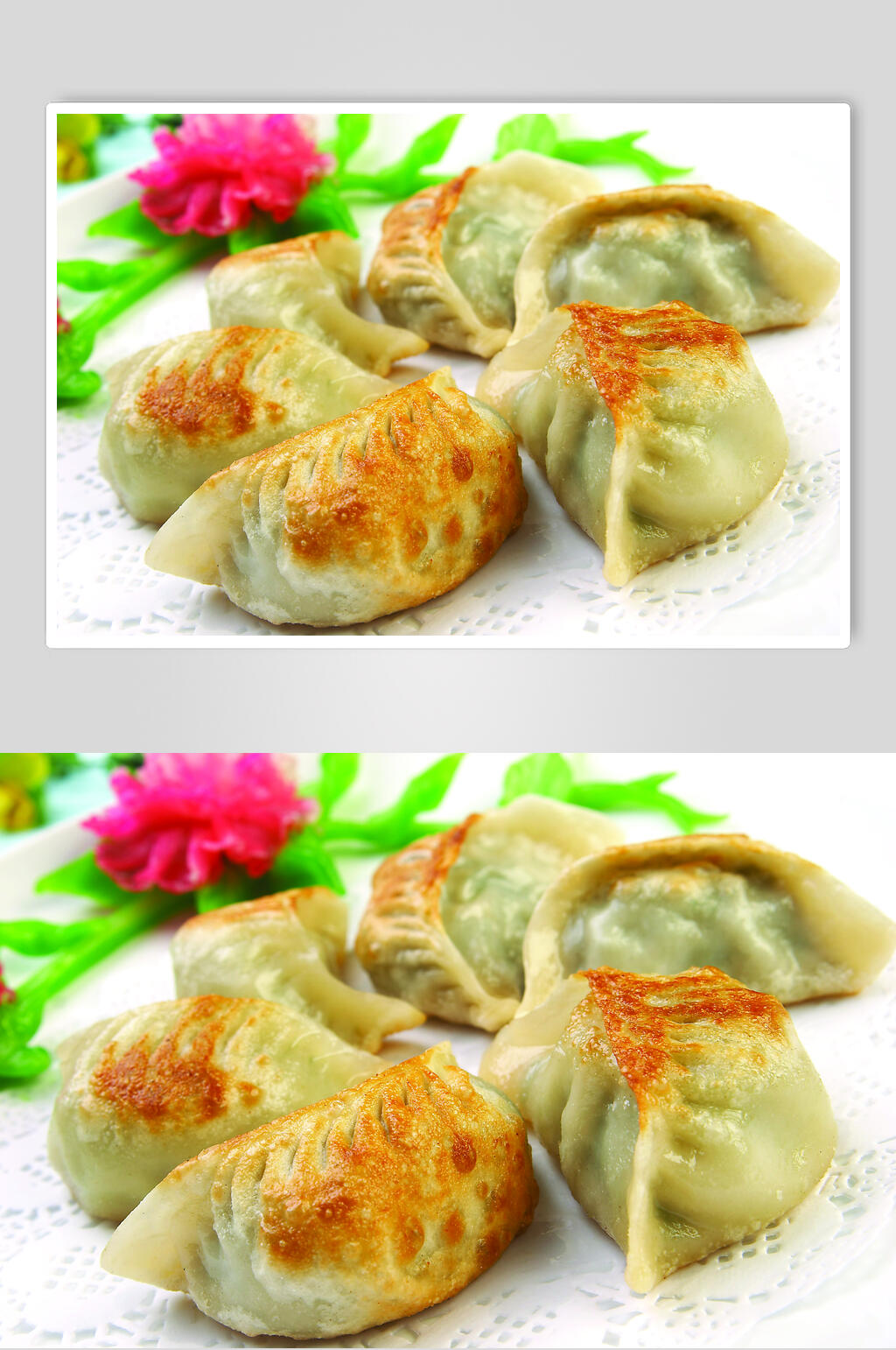 广式锅贴饺美食图片素材