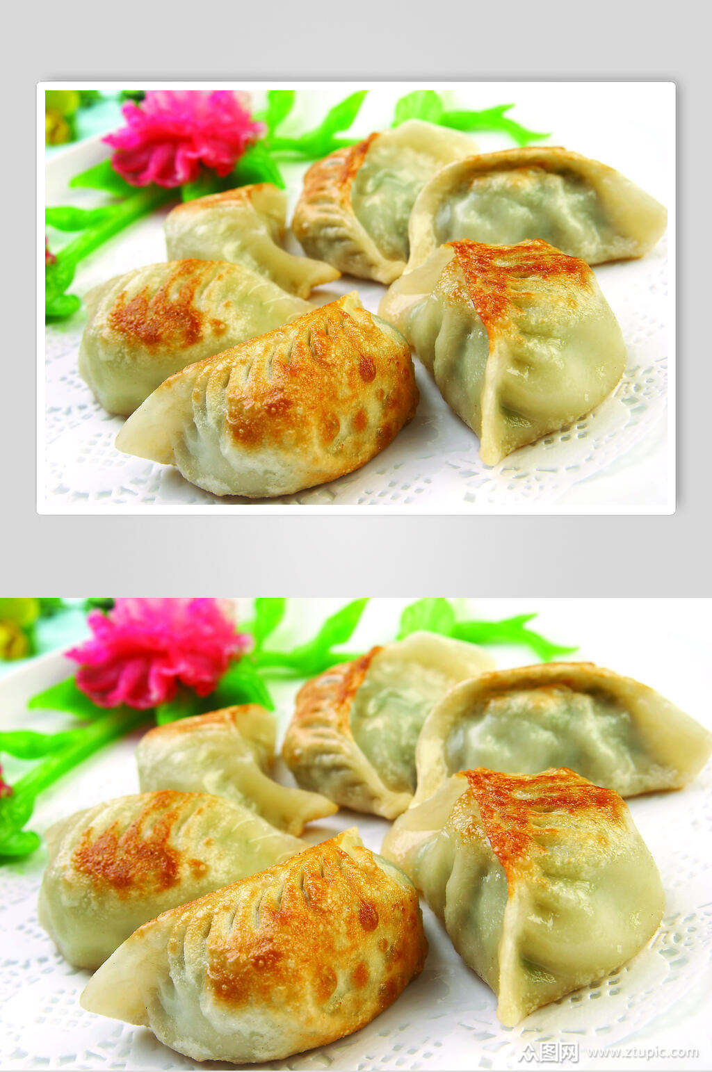 广式锅贴饺美食图片素材