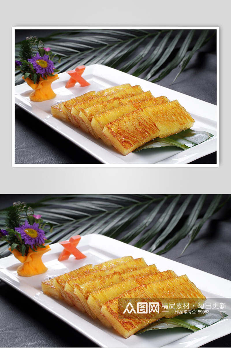 小吃鱼翅黄金糕摄影图片素材