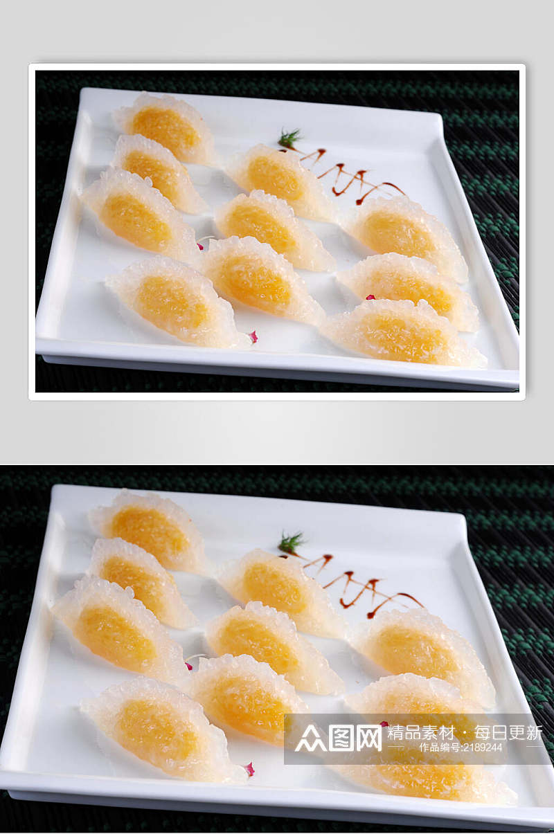 小吃西米奶黄角食物图片素材