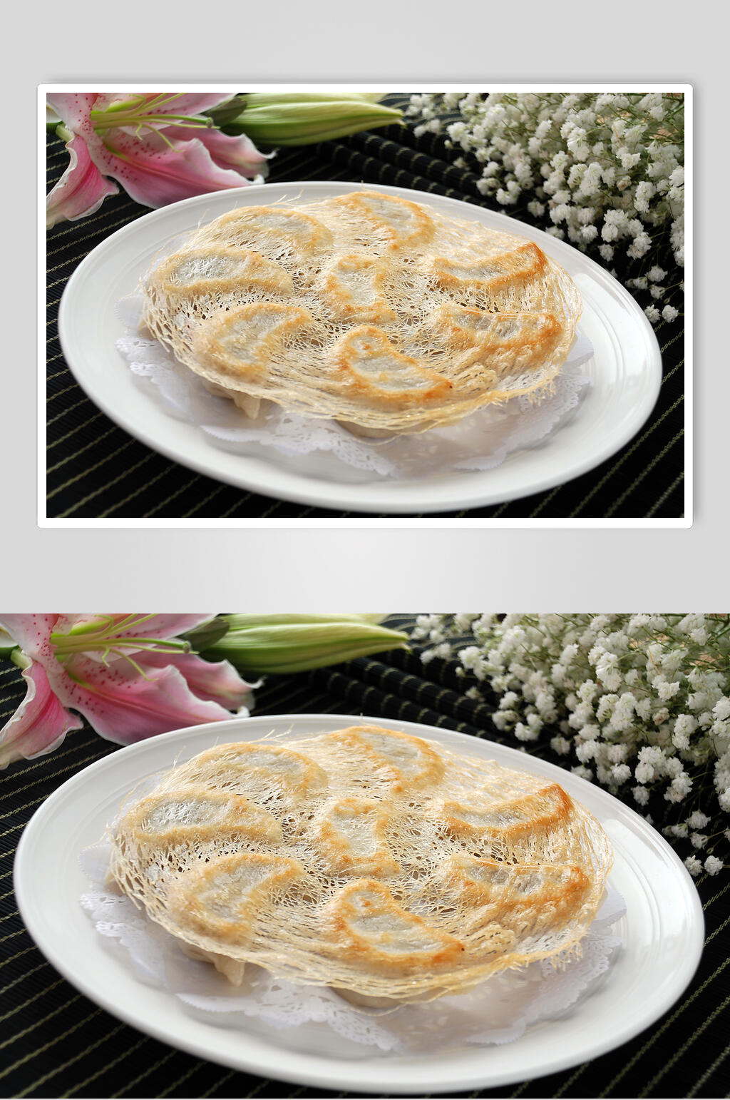鱼网锅贴食品图片素材