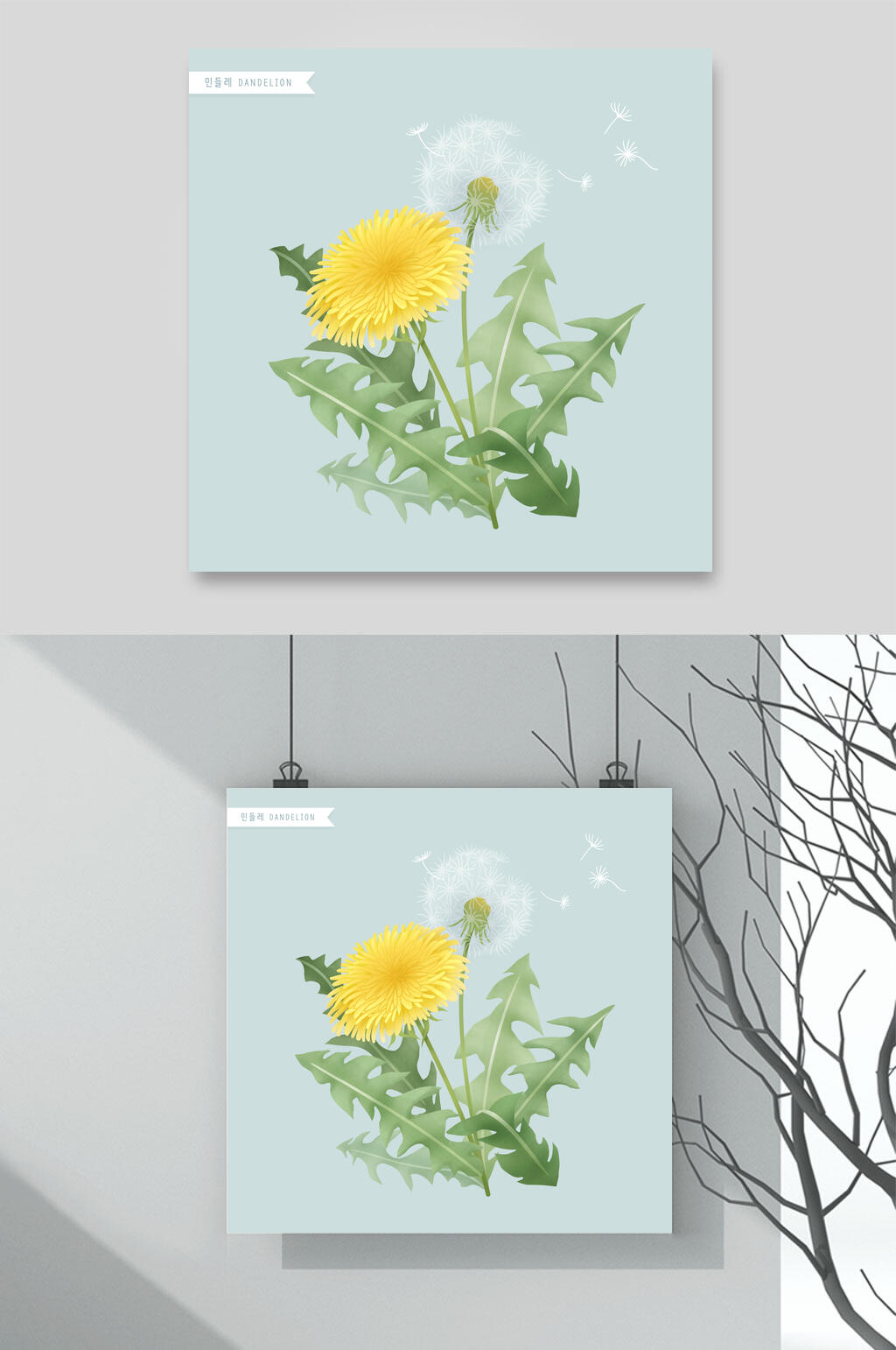 清新花朵插画素材素材