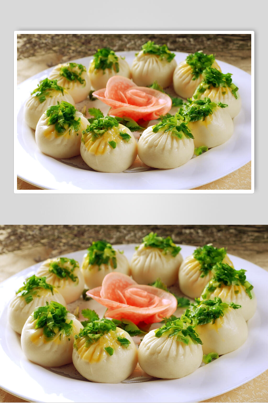 小吃香葱小煎包食物图片素材