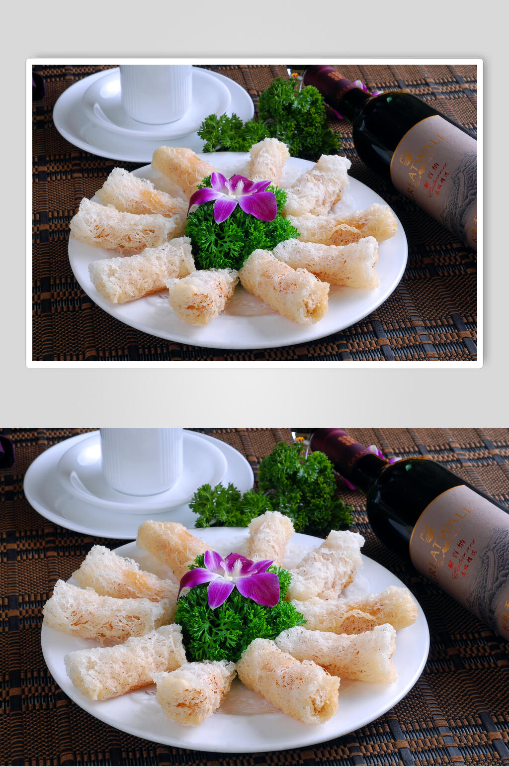 小吃奶油黄金卷美食摄影图片素材