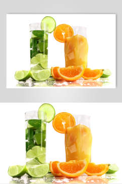 新鲜美味白底水果汁饮料冷饮食品图片