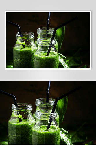 绿色菠菜饮料冷饮食物高清图片