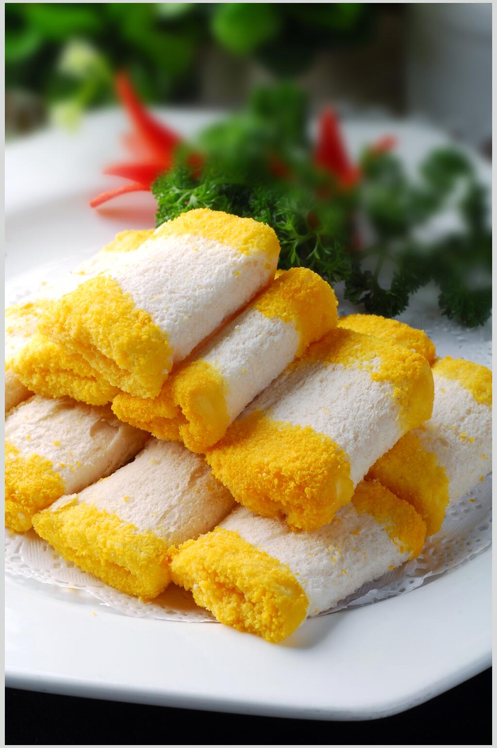 小吃香酥菠萝卷食物图片素材