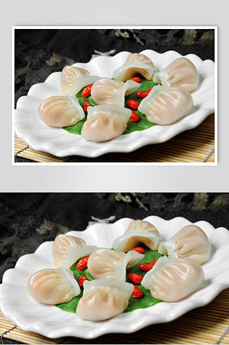 水晶虾饺美食图片
