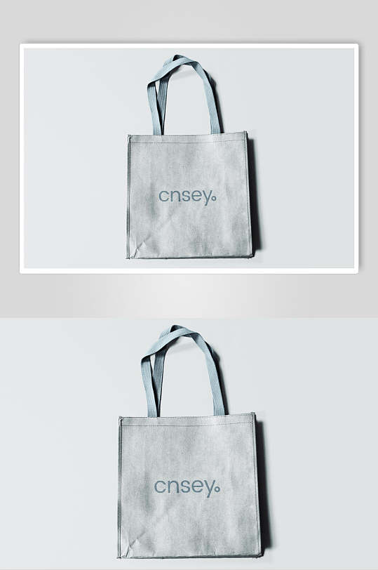 高端简约灰色手提袋样机