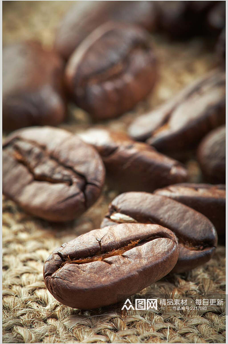 咖啡豆咖啡海报食品特写高清图片素材