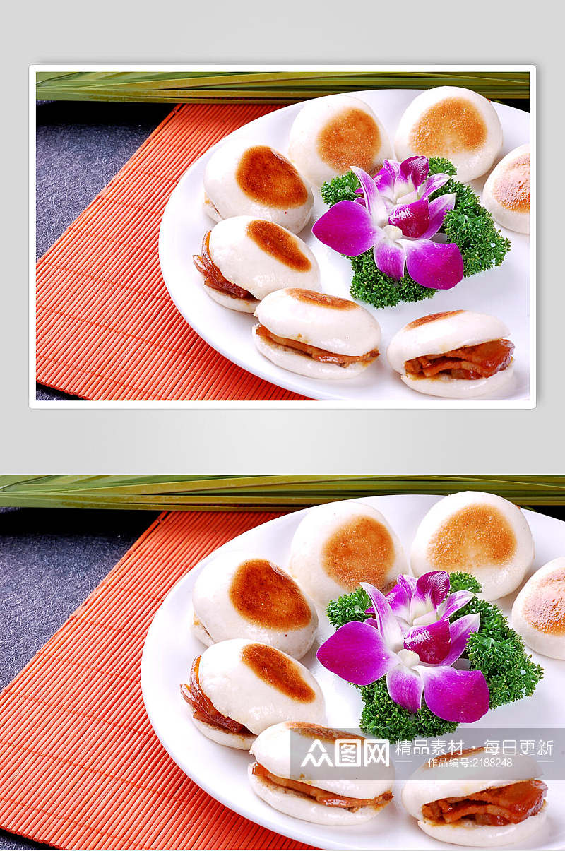 小吃卤肉锅盔美食摄影图片素材