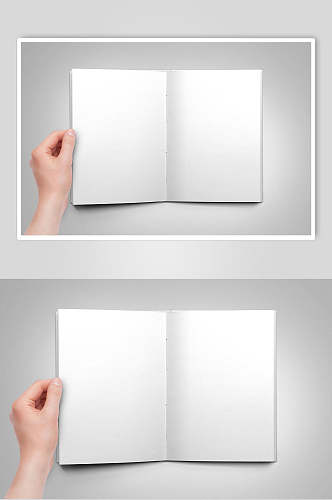 简洁白色硬壳书籍书本封面样机效果图