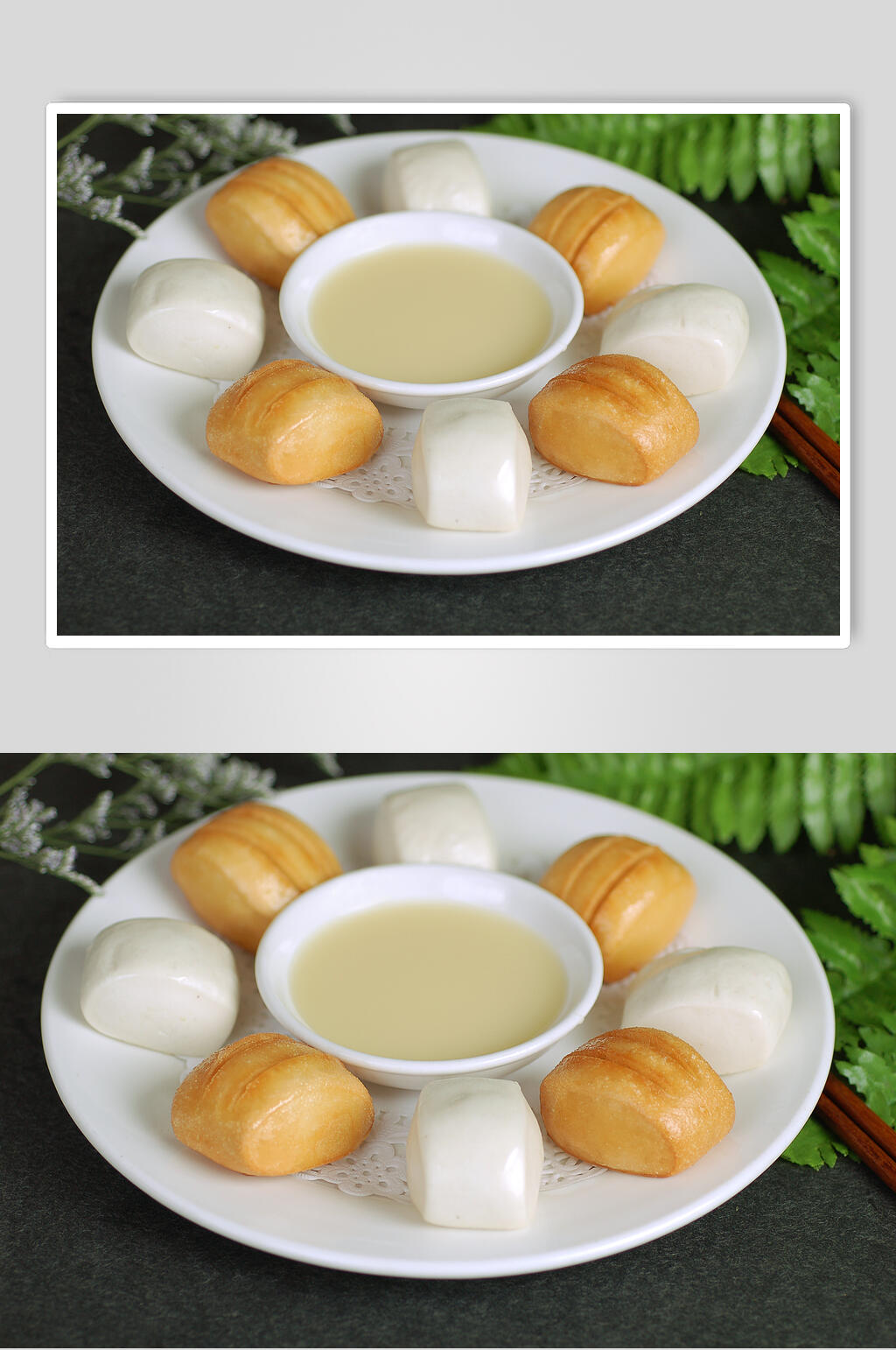 特色美味小吃金银馒头摄影图片素材