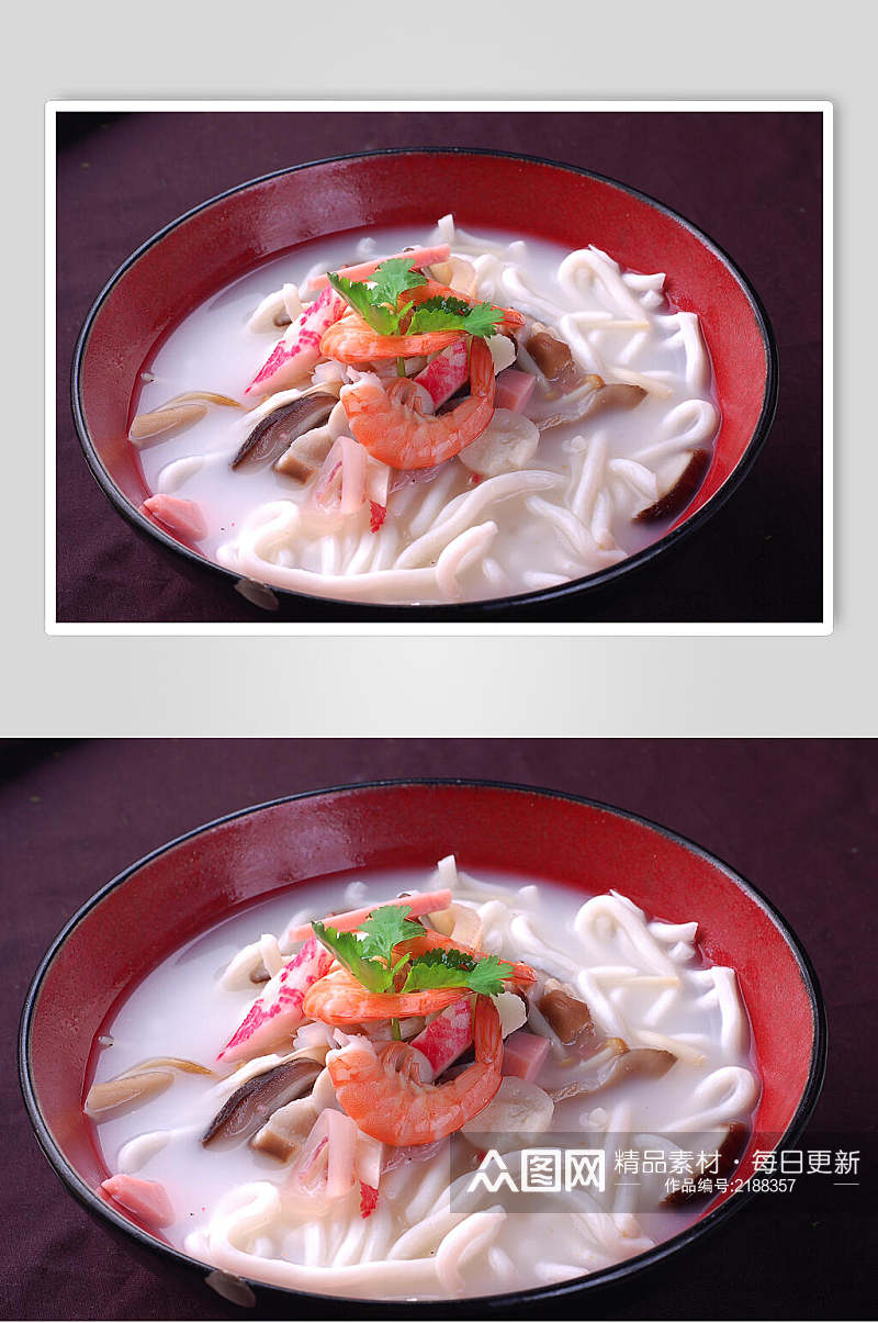 台式海鲜乌冬面美食图片素材