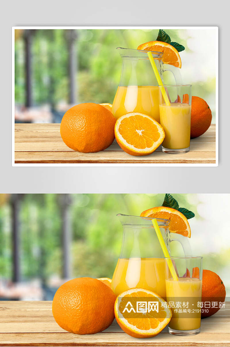 夏日橙汁饮料冷饮食物图片素材