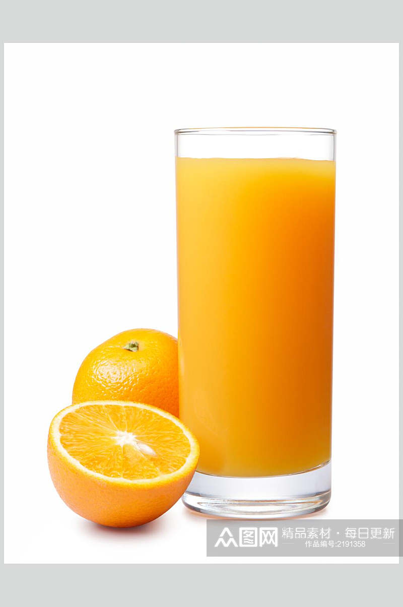 美味橙汁饮料冷饮食物高清图片素材