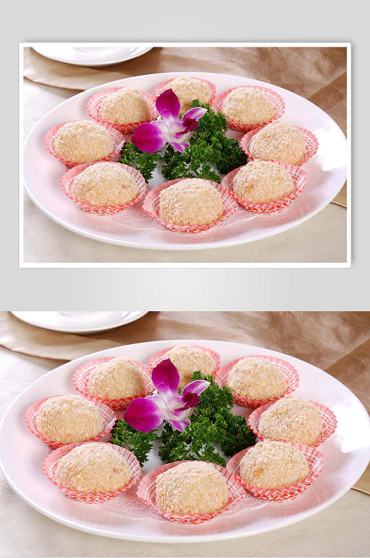 流沙灌汤圆摄影图