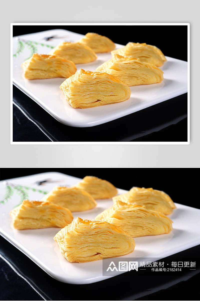 黄色小吃榴莲酥摄影图素材