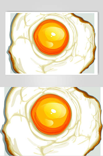 煎蛋食物矢量素材