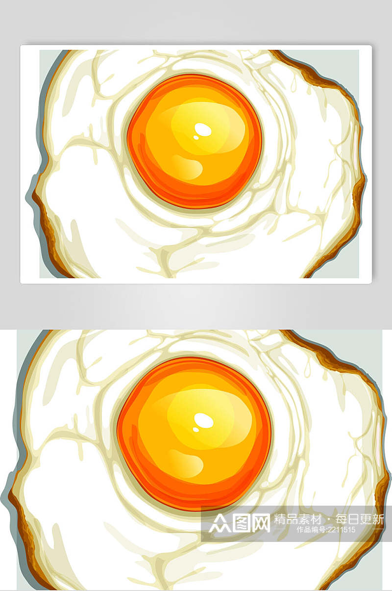 煎蛋食物矢量素材素材