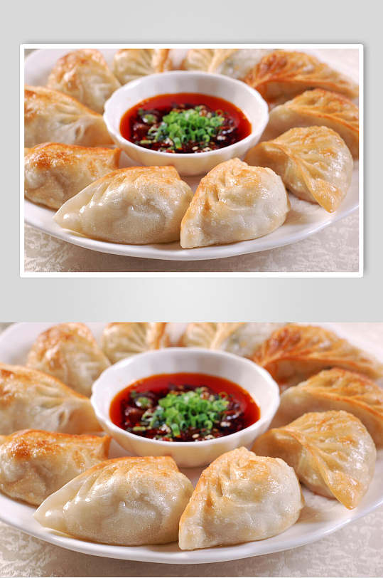小吃煎饺摄影图片