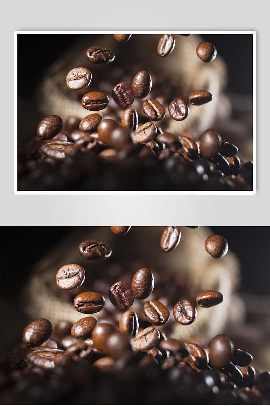 时尚创意咖啡豆咖啡海报餐饮食品图片