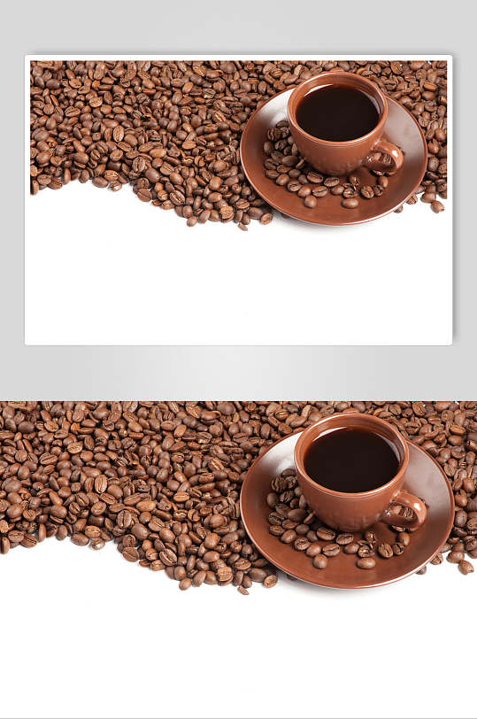 时尚美味咖啡豆咖啡海报摄影图片