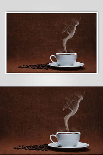 热气腾腾咖啡海报食品摄影图片