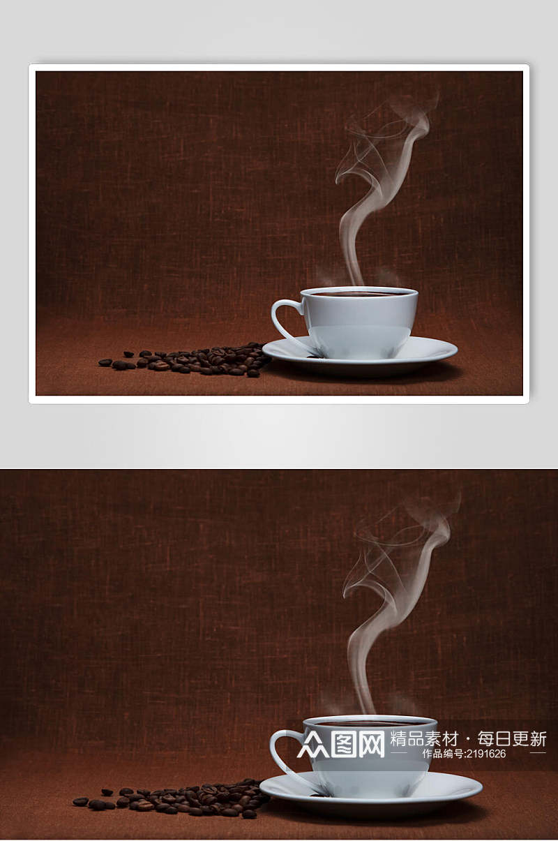 热气腾腾咖啡海报食品摄影图片素材