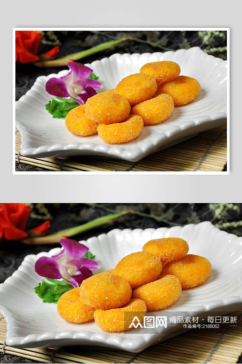 金黄南瓜饼美食高清图片素材