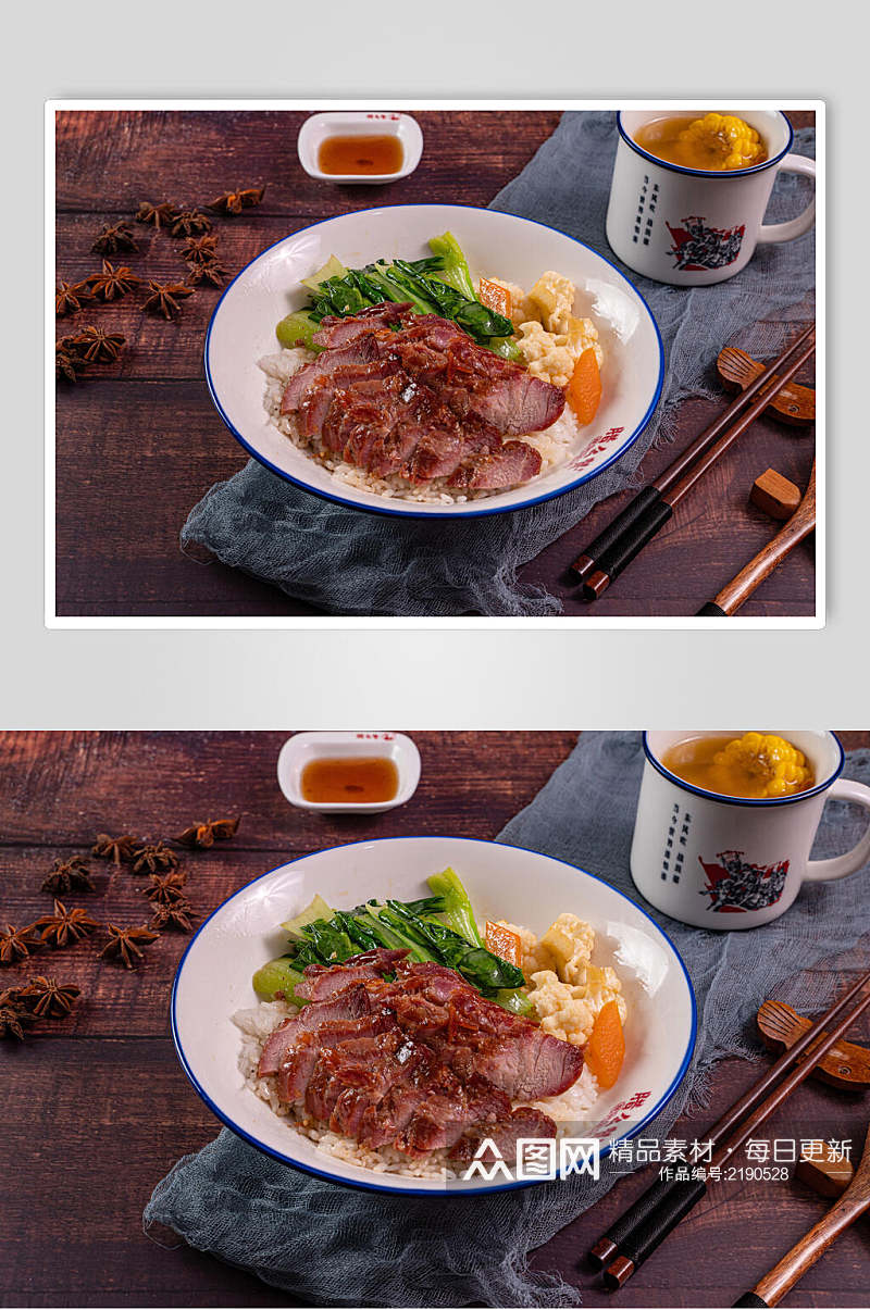 米饭套餐摄影图片素材