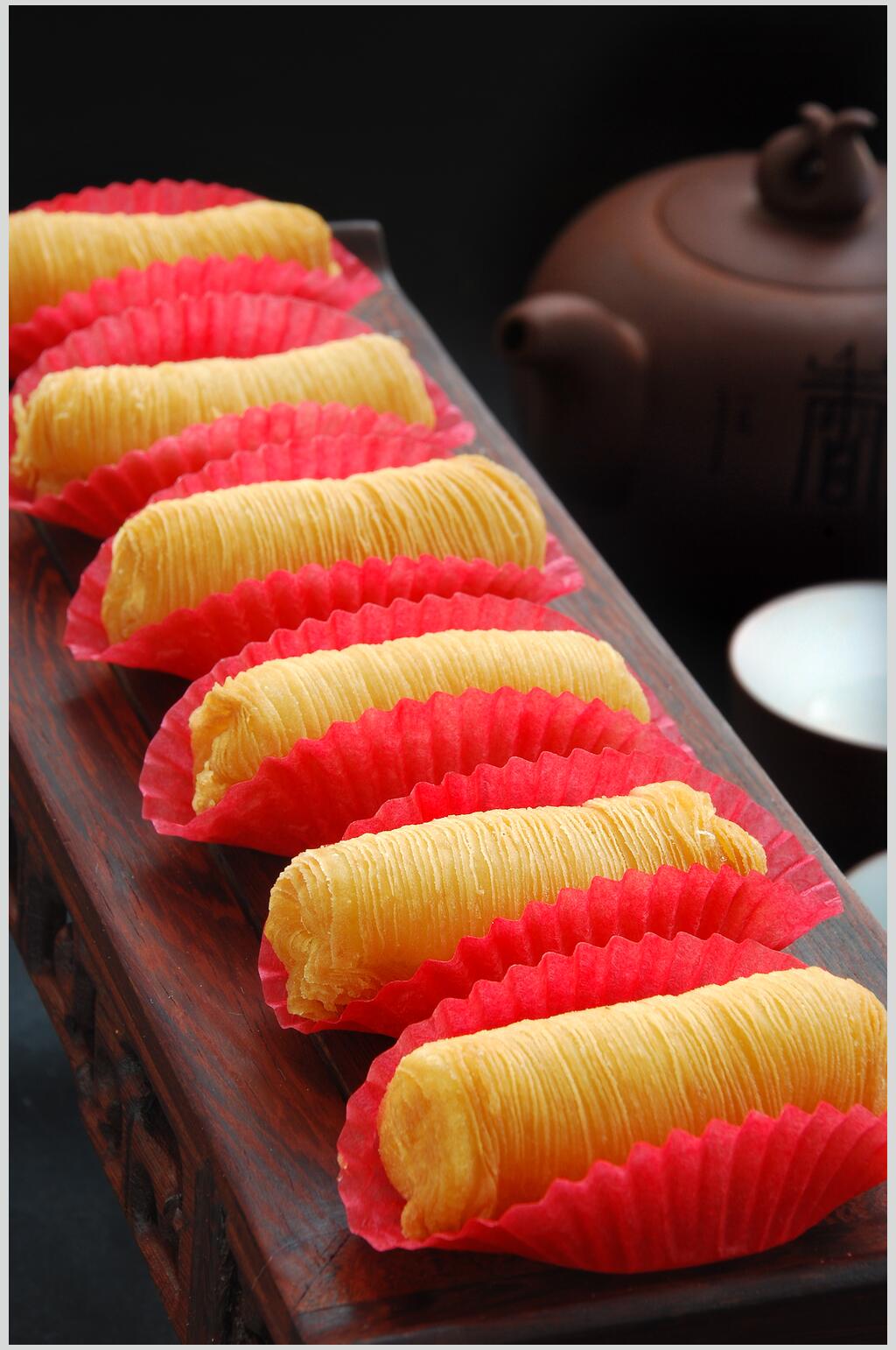 千层萝卜酥食品高清图片素材