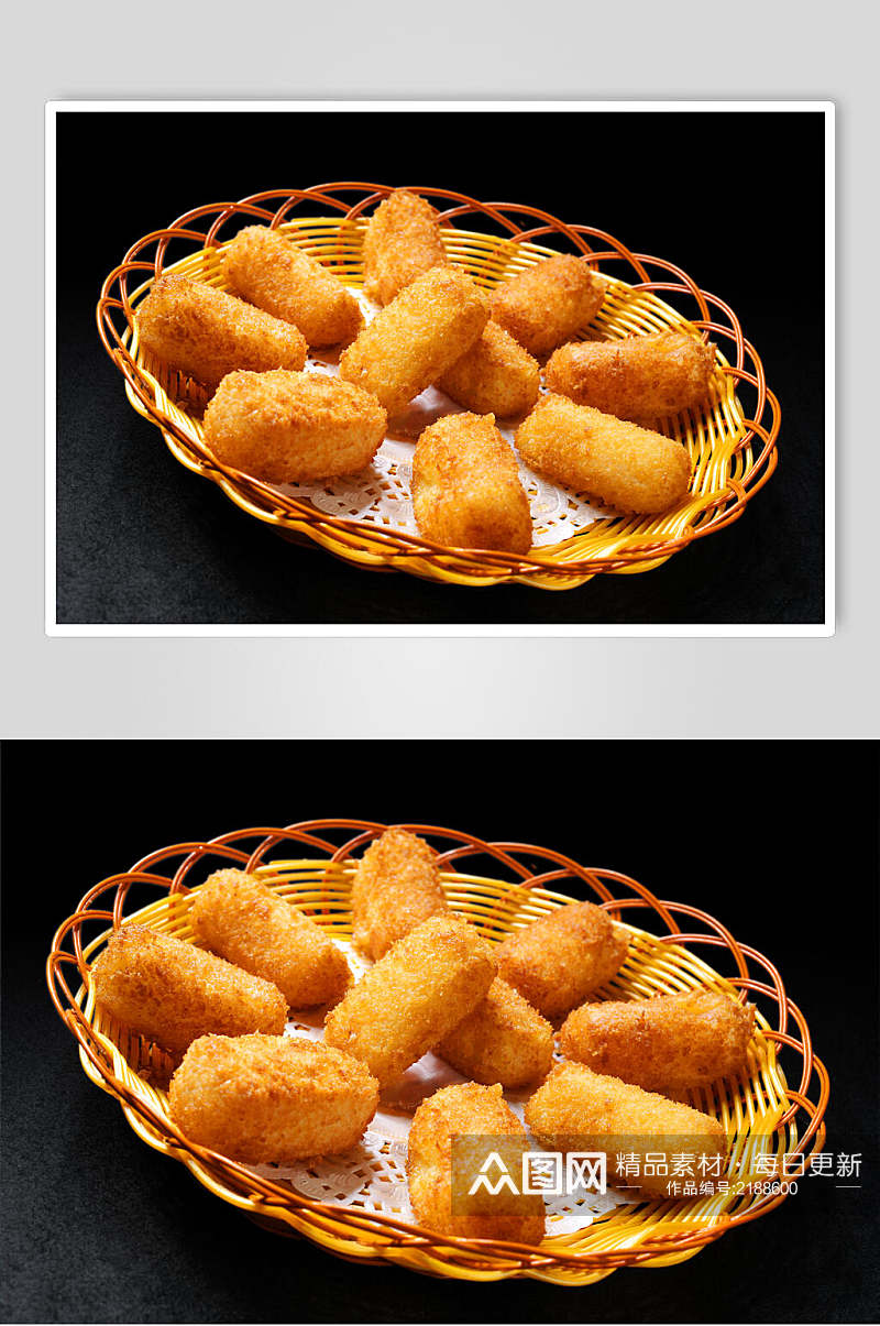 小吃黄金米麻薯棒摄影图片素材