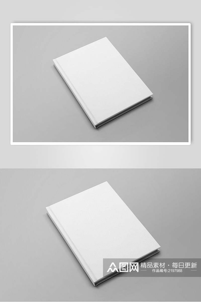 极简硬壳书籍书本封面样机效果图素材