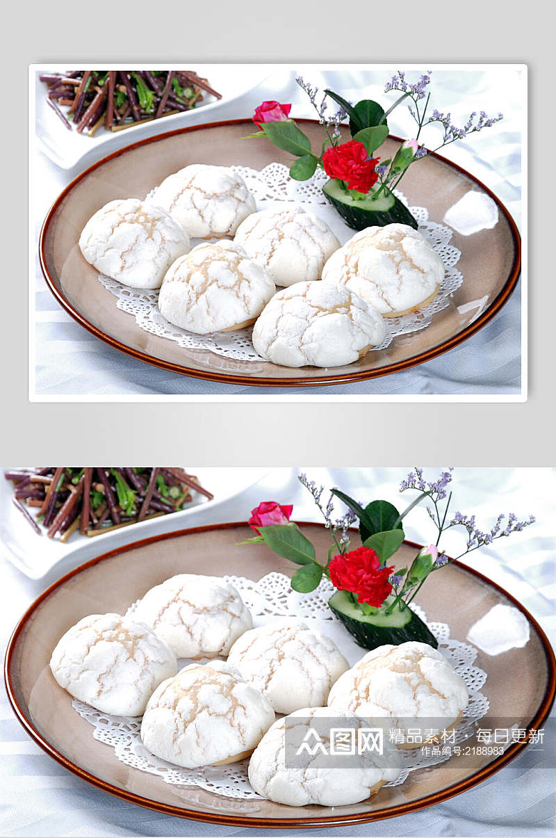 奶香雪山包食品高清图片素材