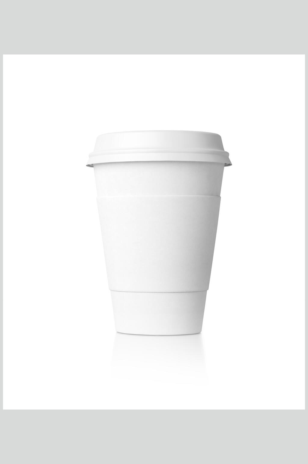 白色纸杯咖啡海报食品摄影图片素材
