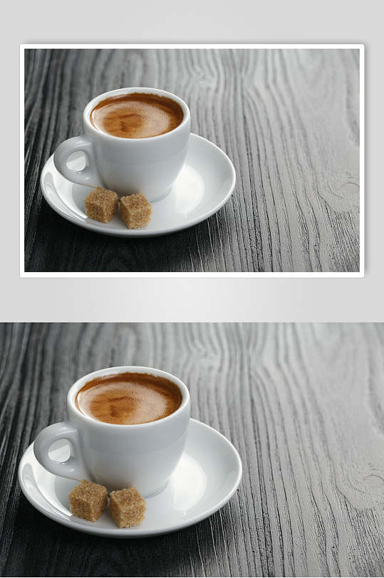 木纹底加糖咖啡海报食品摄影图片