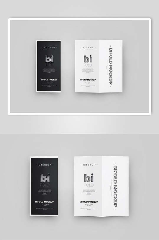 简约绚烂商务两折页样机