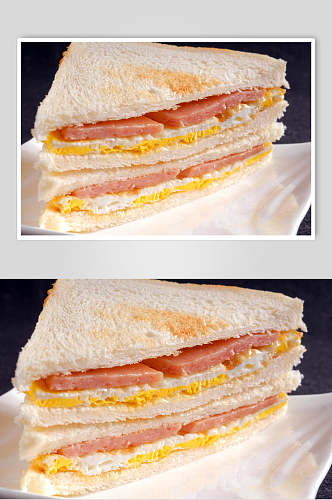 面包餐蛋三文治摄影图